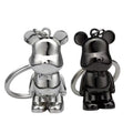 Exquisite Creative Zinc Alloy 3D Bear Keychain Cute Car Key Ornaments Bag Pendant Cartoon Key Chains Jewelry Gift