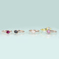 OL0899 Abiding Fine Gemstone Jewelry Gold Plated Oval Shape Multi Gemstone Value 925 Sterling Silver Wedding Women Ring