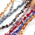 JC 98pcs Per Strand Crystal Glass Beads 10mm for Jewelry Making New Shape Crystal butterfly Beads