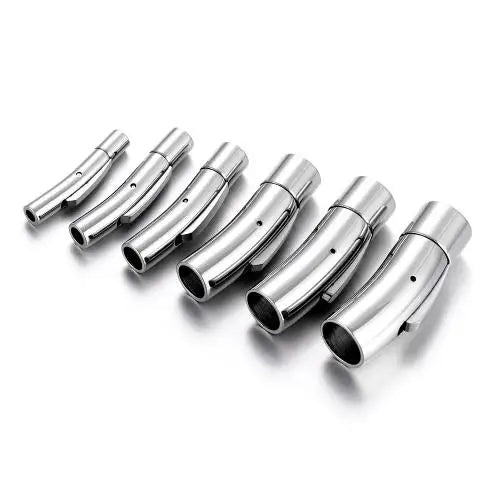 Bayonet Clasp 304 Stainless Steel Clasp for Leather Bracelets DIY Original Color 12x6mm 10PCs/Lot 1642968