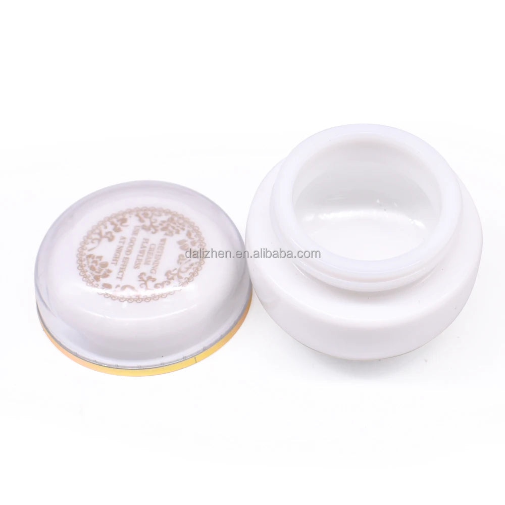 New Arrivals 30g White Porcelain Glass Jars for Cosmetics Packaging