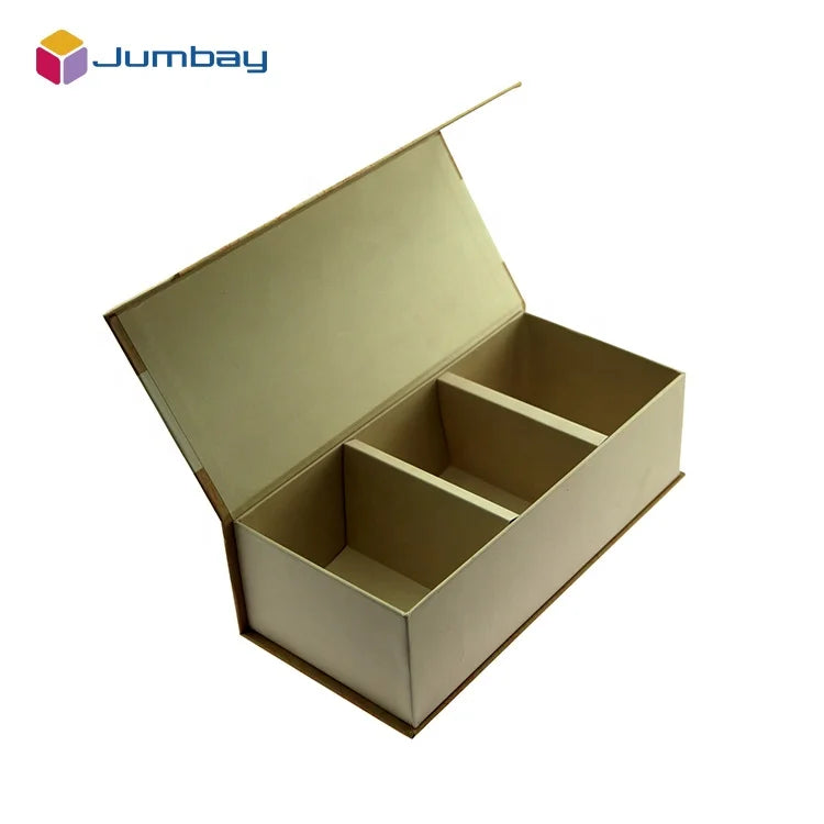 Custom Designed Kraft Paper Boxes Cardboard Gift Box with Three Compartments for Packaging Features Embossing Printing