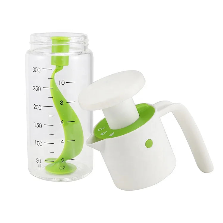 New if Design Plastic Top Press-Mixer Hand Salad Dressing Shaker Mixer Bottle for Salad Tool Use
