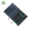 Small Size 2W 6V Solar Panel with Wire 15CM Polycrystalline Solar Cell 136*110MM for DIY Home Lighting System DIY Solar Toys