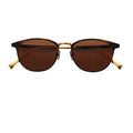 Unique Retro Mens Women Custom Polarized Brown Titanium Frame Sun Glasses Sunglasses