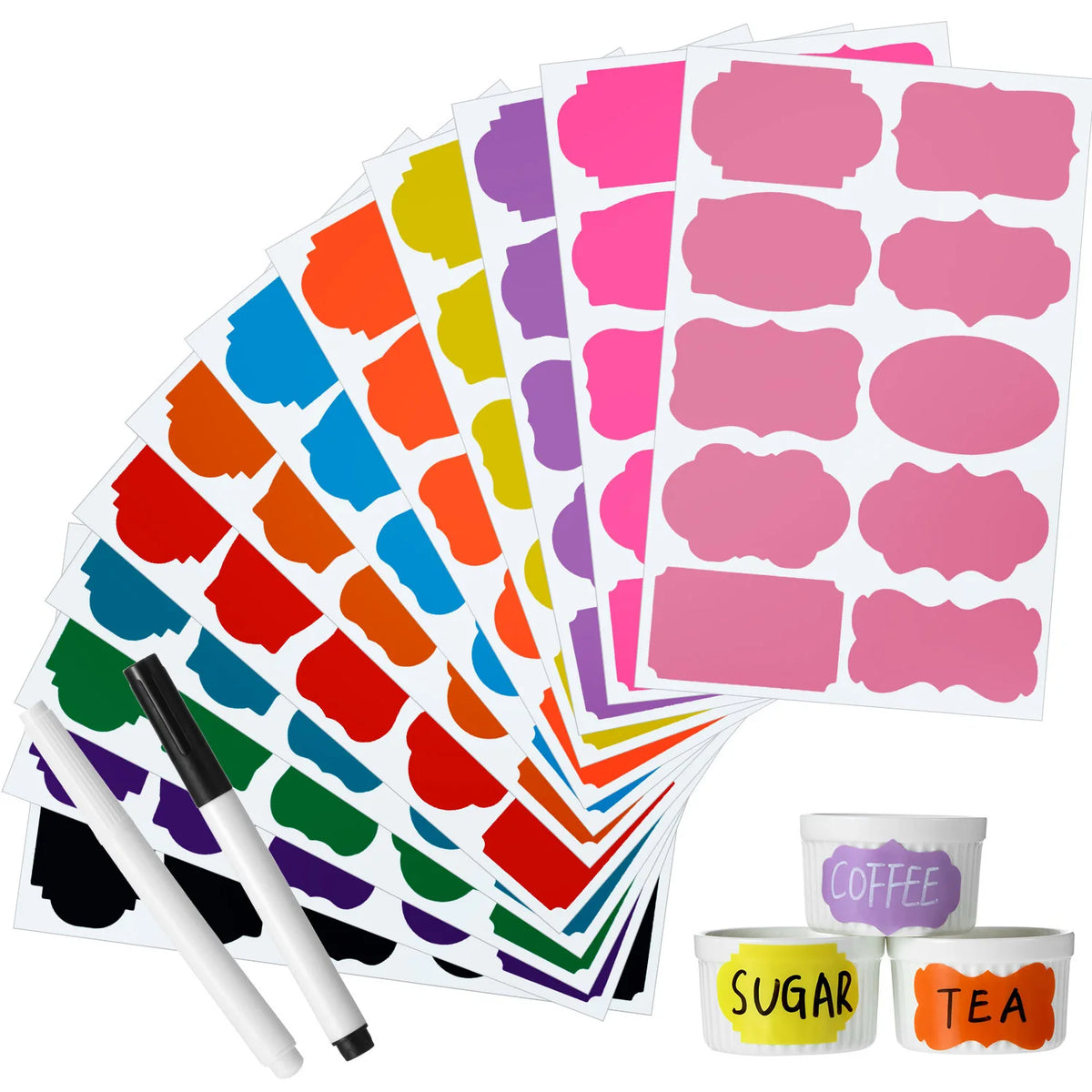Manufacturers Wholesale Custom Color Adhesive Vinyl Waterproof Blackboard Stickers Can Write Custom Waterproof Bottle Labels
