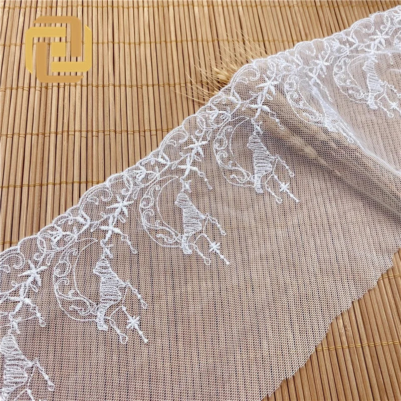Gauze Embroidery Lace Children's Accessories Water Soluble 100% Polyester Fashionable Wedding PartyOrnaments Moon Kitty Fabric