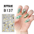Spring and Summer Nail Art Decorations Manicure Accessories Back Glue Decals Floral Sliders 3D Flower Nail Sticker