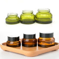 Luxury 20g 30g 50g Skincare Face Cream Empty Lip Balm Glass Cosmetic Packaging Plastic Cream Skin Care Eye Cream Essential Oils