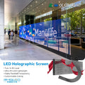 Wholesale Price 65 Inch Holographic Transparent Screen for Airport Advertising P3.91 Flexible Holographic Transparent Screen