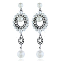 1920s Vintage Flapper Pearl Earrings Art Deco Earrings Roaring 20s Flapper Jewelry Wedding Dangle Earrings Women Gift