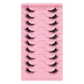 Half Lashes Natural Soft False Eyelashes Long Wispy 3D Faux Mink Lashes Makeup Lash Extension