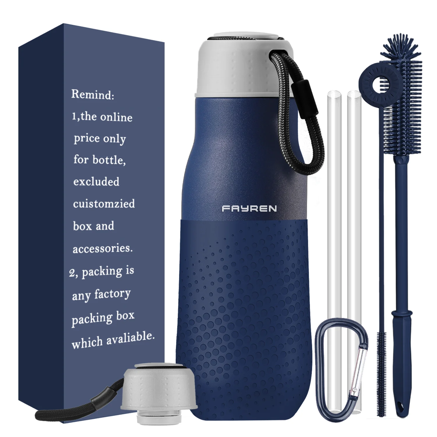 304 Stainless Steel Vacuum Insulated Portable Water Bottle 750ml Large Capacity 6-12 Hours Thermal Insulation Eco-friendly for