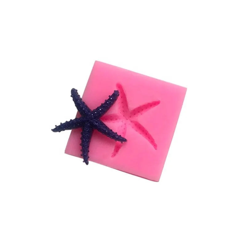 Hengya Silicone Chocolate Mould with the Pentagon Starfish Shape. Silicone Sugar Lace Mould 3D Fondant Mermaid Tail Cake Tools