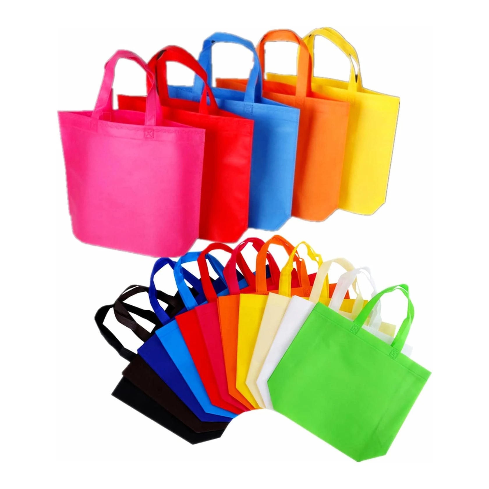 Eco Merchandise Snack Gift Packaging Shopping Recycled Reusable Diy Blank Color Tote Pet Non Woven Bag