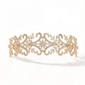 Luxury Gold Plated Princess Bridal Headband Zircon Hair Jewelry for Women Wedding Hair Accessories Tiara