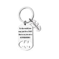 Father's Day Gift Stainless Steel Keychain to Us You Are a Hero Father Dad Keychain