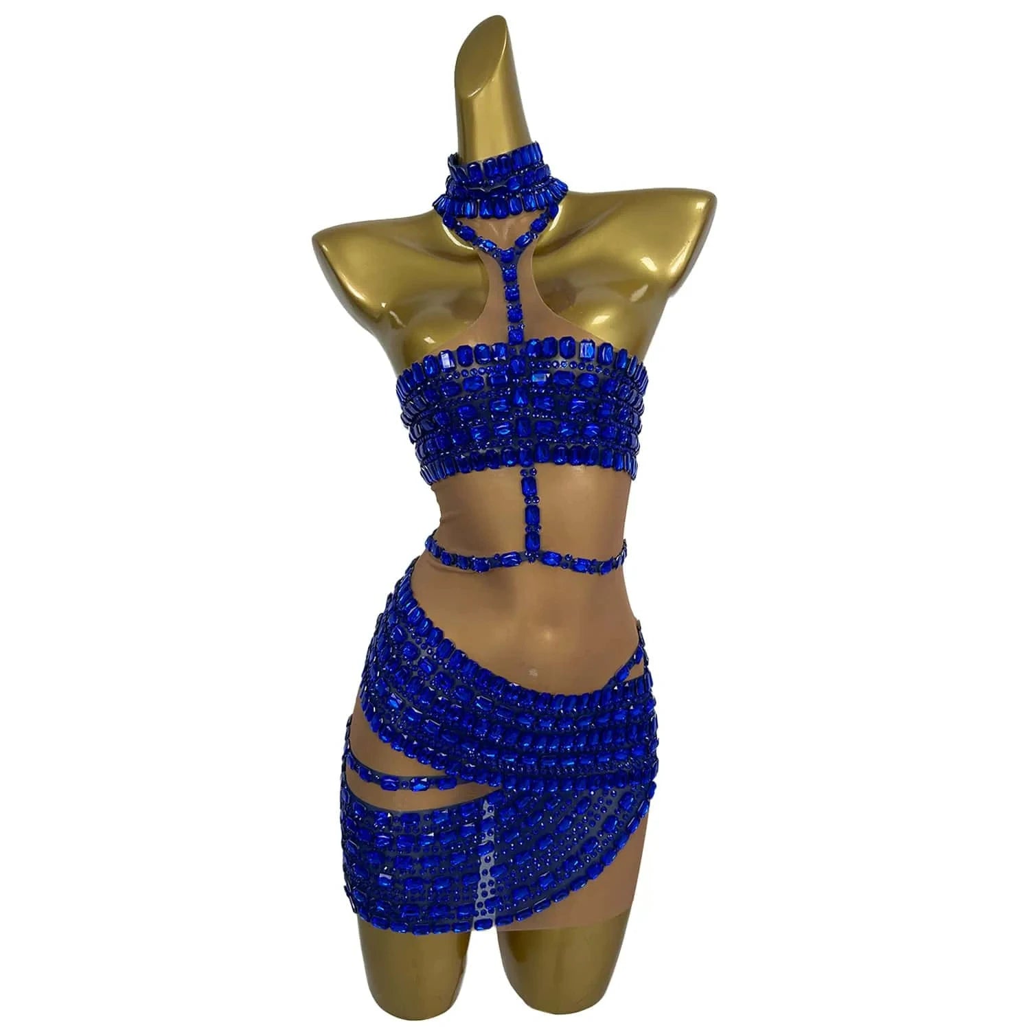 Luxury Sleeveless Banquet Prom Rhinestone Dress Mini Club Dress Dance Costume Evening Gown Women Birthday Party Bodycon Dress