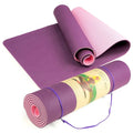 Customize Logo Double Color TPE  Private Label Fitness Exercise TPE Yoga Mat Eco-Friendly Non Slip Yoga Mats