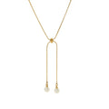 Stainless Steel Unisex Italian 18K Gold Plated Adjustable Length Link Chain Necklace for Anniversary