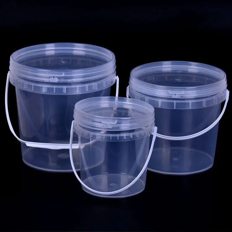 1 Litre /2l Food Grade Clear Plastic Bucket 4 Ltr /5 Liter Transparent Food Pail With Lid