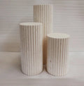 Nordic Travertine Furniture Stone Marble Beige Travertine Side Table Home Decoration Travertine Plinth Column Coffee Tables