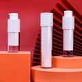 15ml 30ml 50ml Round square  Plastic Lotion Bottle clear Twist up Airless Pump Bottle