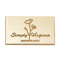 Rectangle Shape Luggage Metal Letter Emblems Gold Plated Bags Decoration Name Tags Plate for Women Wallet