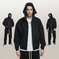 Heavyweight Men's Hoodie Cotton Custom Print Embroidered Oversized Pull Over Stringless Fleece Plain Thick Hoodies Men No String
