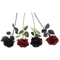 Hot Selling Fashionable Flower Artificial Silk Dark Black Rose for Home Hotel Wedding Party Decoration