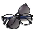 Sparloo 95912 2 in 1 Blue Light Blocking Magnetic Clip on Sun Glasses Frames Mens Clip on Sunglasses Polarized