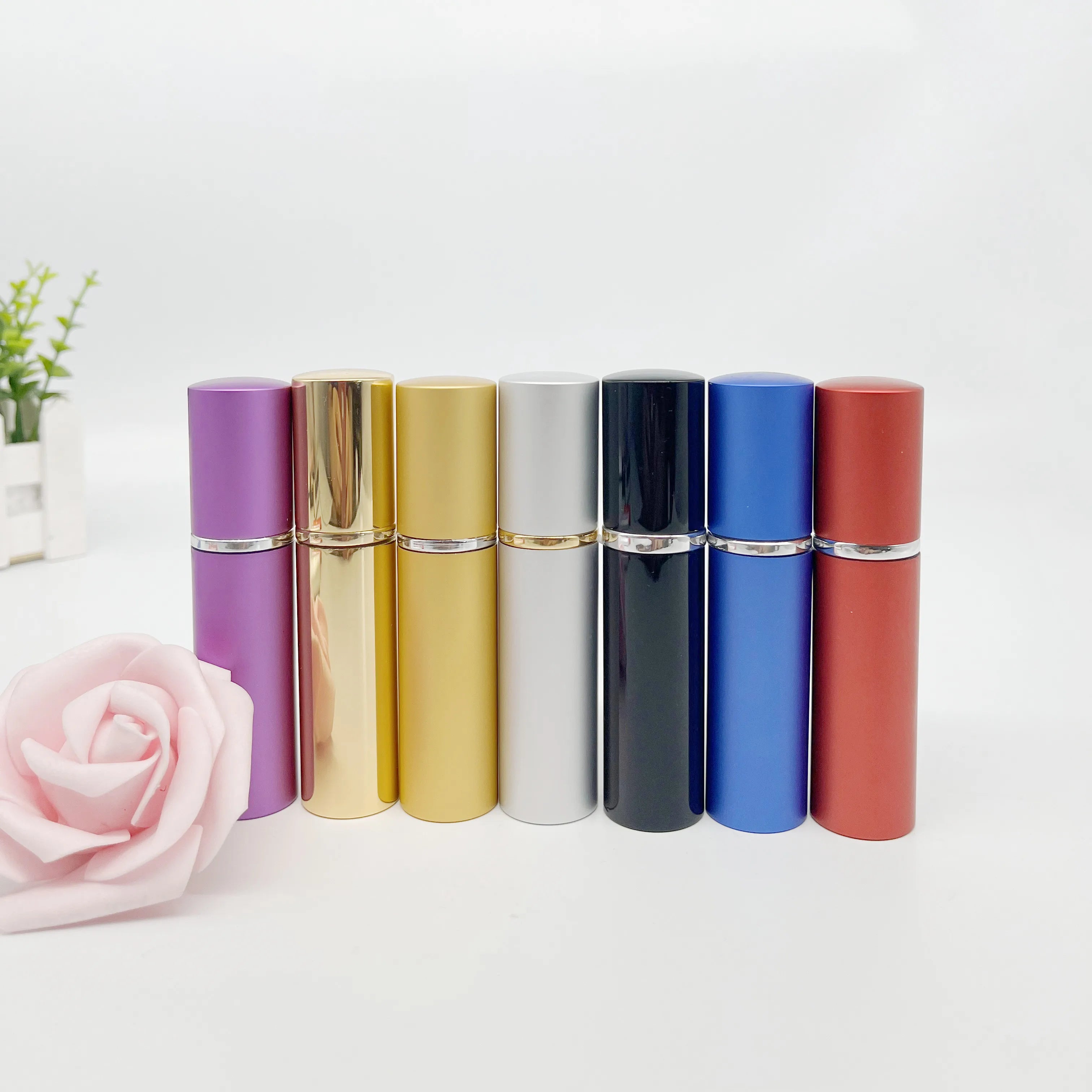 Portable Perfume Bottle 5ml 10ml Anodized Aluminum Cover Portable Spray Perfume Bottle