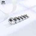 Fashion Astm F136 Solid G23 Titanium  INTERNALLY THREADED 5A Zircon Flesh Tunnel Ear Plug Ear Piercing Gauges Earrings