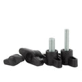 M6 X 25mm 30mm 40mm Stainless Steel Plastic T Handle Thumb Screw 1/4 Black Plastic Clamping Knob Wing Thumb Screw