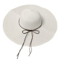 China Straw Hat Supplier Bow  Ladies Straw Visor Hat Wide Brim Roll up Beach Sun Straw Hat