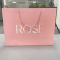 High Quality Personalized Customized Print Own Design/Logo Gift Thick Cardboard Paper Packaging Shopping Bag With Ribbon Handle