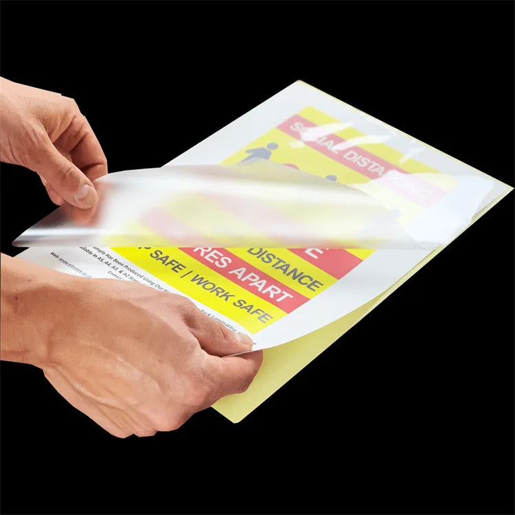 Hot Sale Back Sticker Laminating Pouches A4 Paper Laminate Sheet 75mic 80mic 125mic Thermal Lamination Film