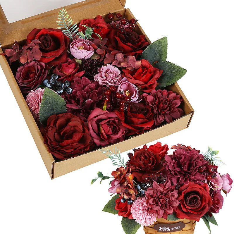 Valentine's Christmas Gift New Handmade DIY Rose Gift Box Birthday Holiday Home Artificial Flower Atmosphere Decoration