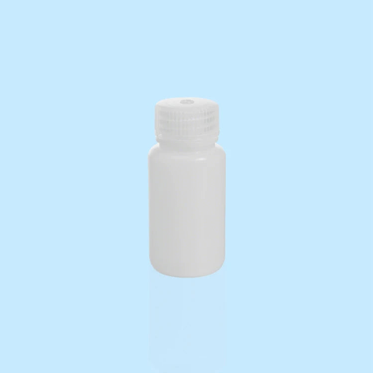 JSBIO Used Lab Liquid Powder Packing HDPE 15ml 30ml 60ml 125ml 250ml 500ml 1L Wide Mouth Reagent Bottles PP Screw Cap Leak Proof