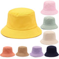 Designer Solid Color Four Seasons Beach Fishing Sun Visor Unisex Plain Polyester Cotton Fisherman Bucket Hat Casual Adults