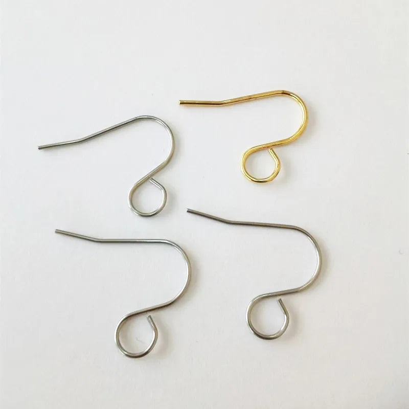316 Stainless Steel Popular Jewelry Findings Earring Hook Clasp Accessories Ear Wire Niobium Hypo Allergenic Earrings Hooks