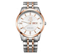 Olika Customizable Men's Business Watch Stainless Steel Quartz MIYOTA Movement 42mm Alloy Dial Displaying Pointer Fashionable