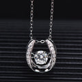 Fine Jewelry  Moissanite White Gold Plated 925 Sterling Sliver  Horse Necklace Equestrian Jewelry for Girls
