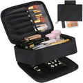 Women's 2-in-1 Travel Makeup Jewelry Bag Portable Waterproof Organizer Zipper Convenient Compartments for Makeup Jewelry Storage