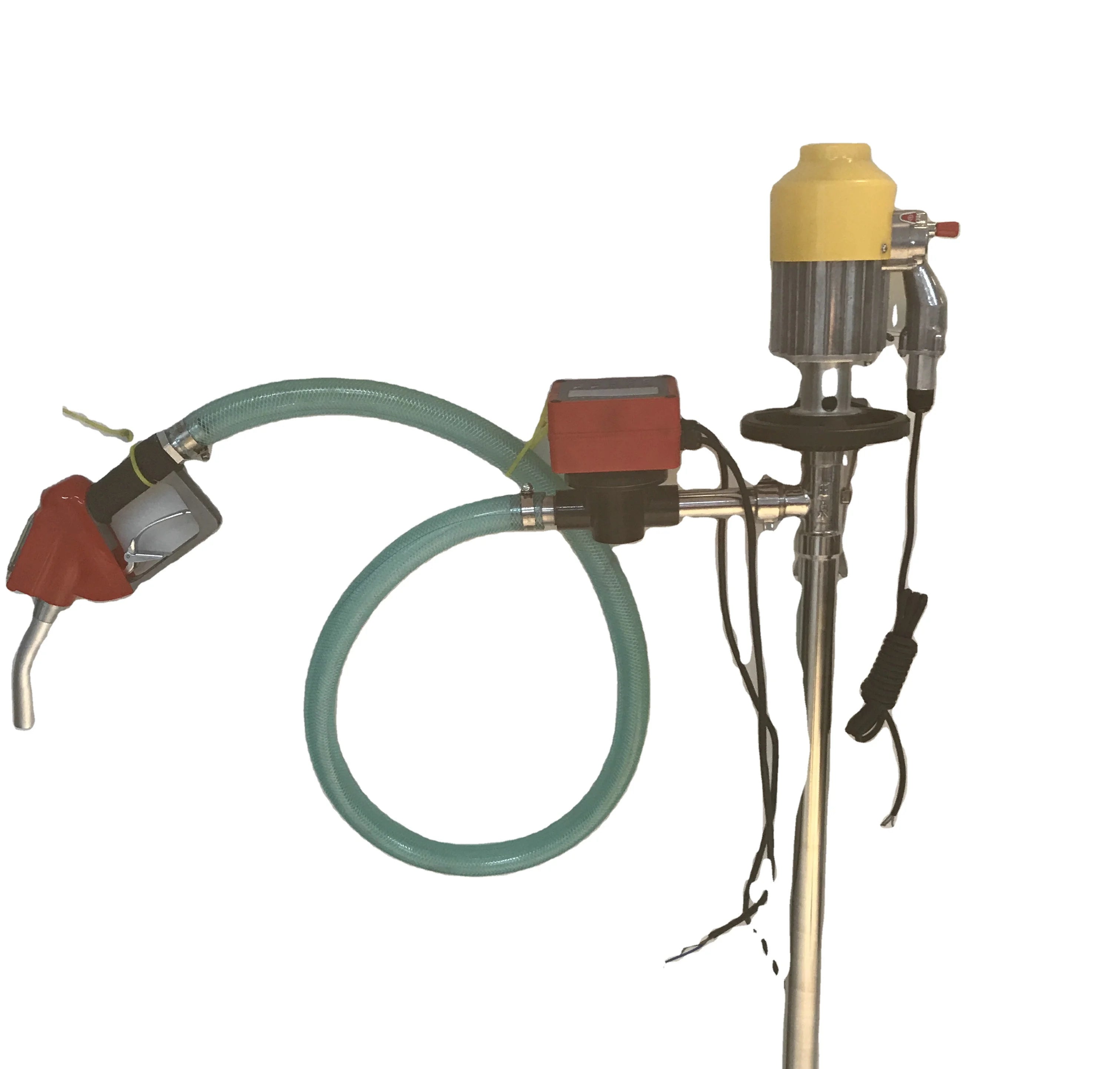 Low Price HD Type High Viscosity Oil/Grease Lubrication Transfer Electric Barrel Drum Hand Pump With Flow Metering Gun