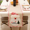 Custom Ychon Christmas Table Runner with Snowman for Christmas Holiday Party Table Home Decoration Tablecloth Mats