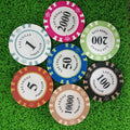 Crown Logo Double Sided Magnet Golf Ball Marker and Poker Chip Markers High Visibility Ball Stickers for Golfers