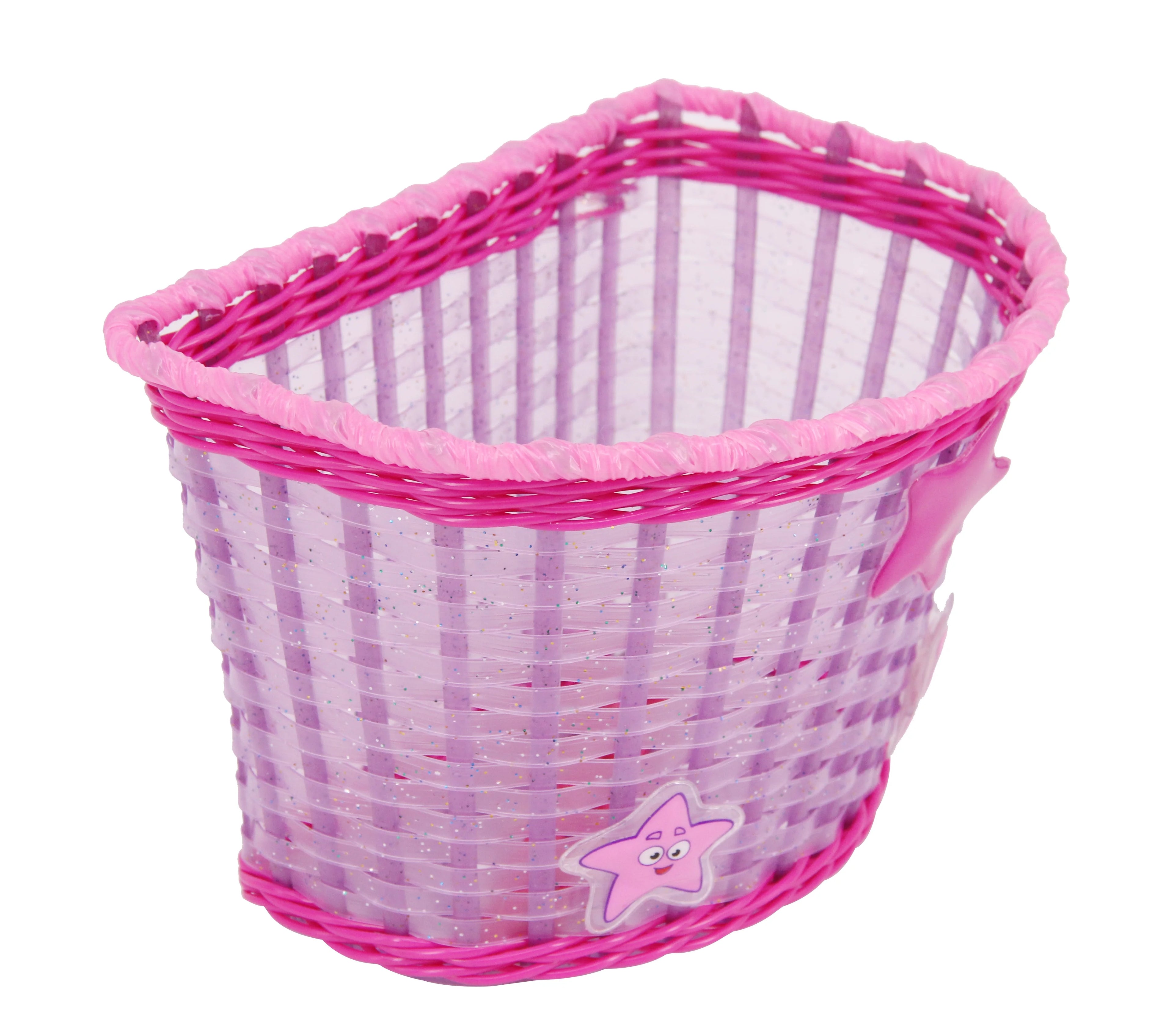 R2 New Colorful Basket + Ribbon Children Bicycle Accessories