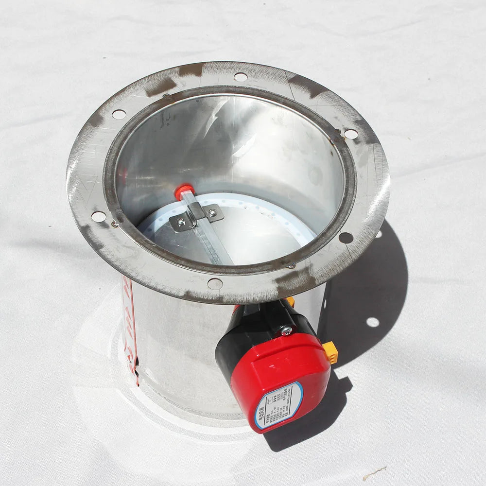 160mm Variable Control Damper with Flange Stainless Steel Round Electric/motorized Damper 220v for HVAC Duct
