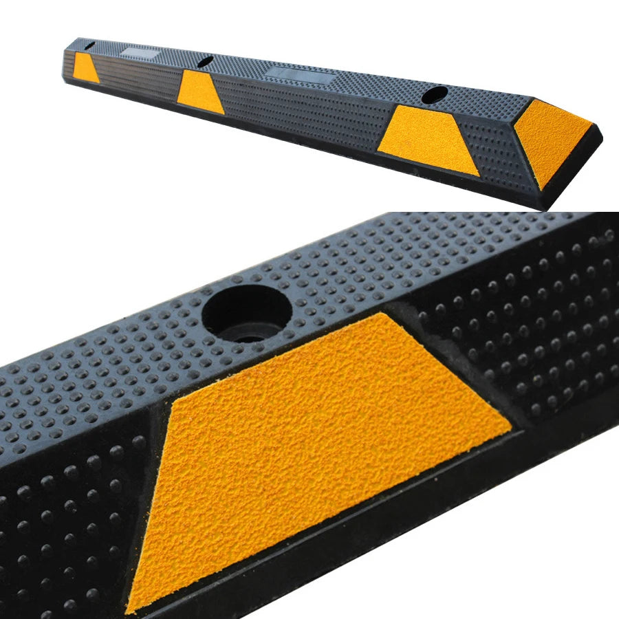 Hot Sale Yellow and Black Color Heavy Duty Rubber Car Vehicle Wheel Stop for Parking Stopper Wheel